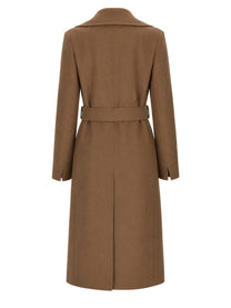 S MAX MARA Women's Cappotto Vestaglia in Drap Di Lana Beige