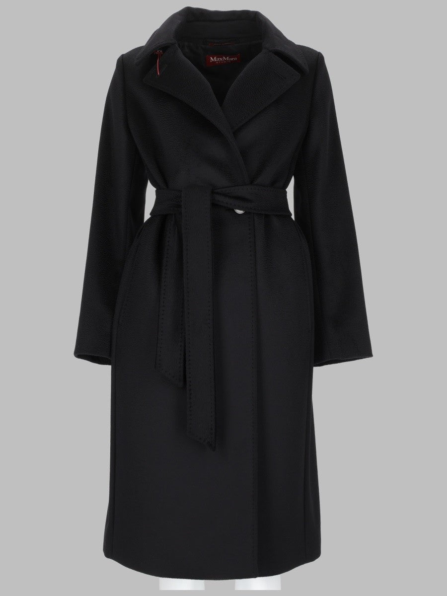 Max Mara Studio Women's Cappotto Vestaglia in Lana Black