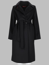 Max Mara Studio Women's Cappotto Vestaglia in Lana Black