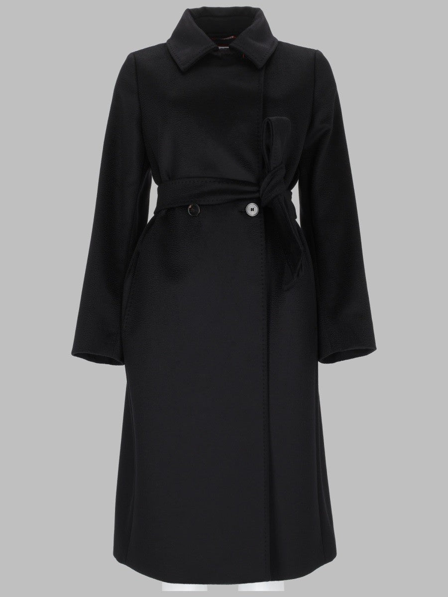 Max Mara Studio Women's Cappotto Vestaglia in Lana Black