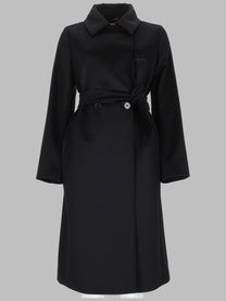 Max Mara Studio Women's Cappotto Vestaglia in Lana Black