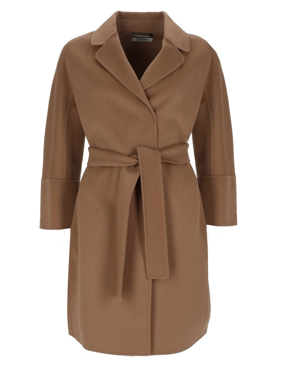 S MAX MARA Women's Cappotto Corto in Lana Double Beige