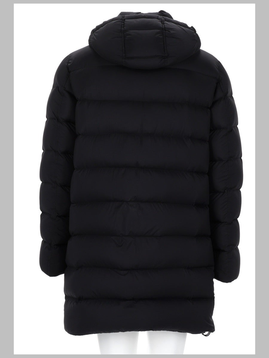 Herno Men's Cappotto Imbottito Con Cappuccio Black