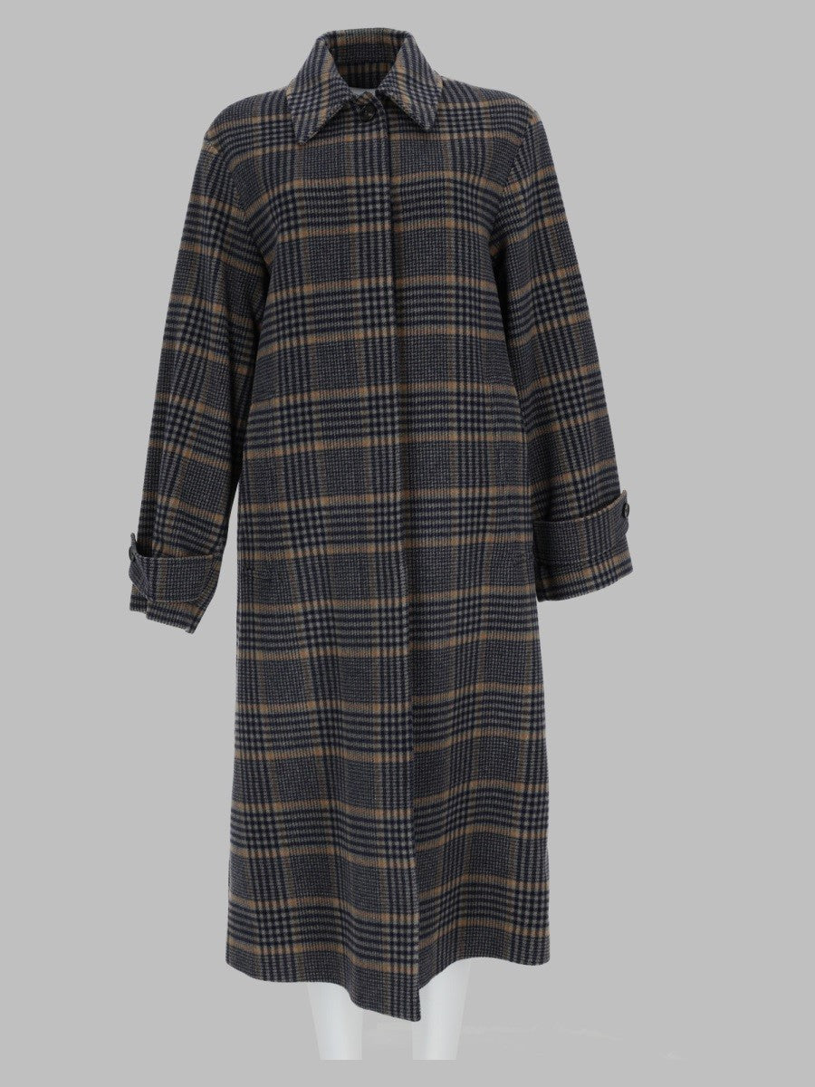 Paul Smith Women's Cappotto in Lana Con Bottoni Sul Retro Multicolor