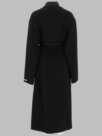 Sportmax Women's Wool Coat with Annodabile Belt Black, view 2