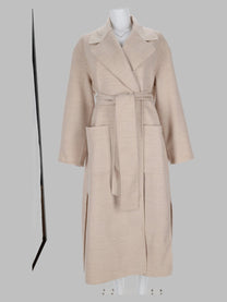 Fabiana Filippi Women's Cappotto in Lana Con Cintura Beige