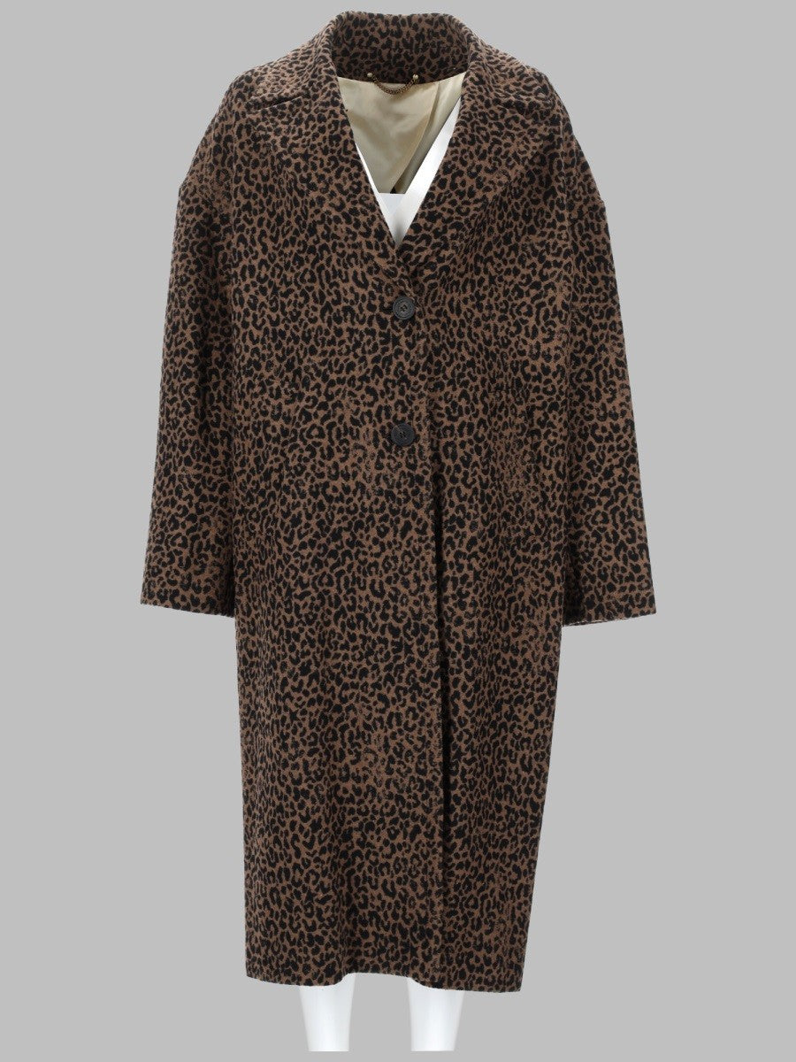 Golden Goose Women's Cappotto Monopetto Cocoon in Lana Pattern