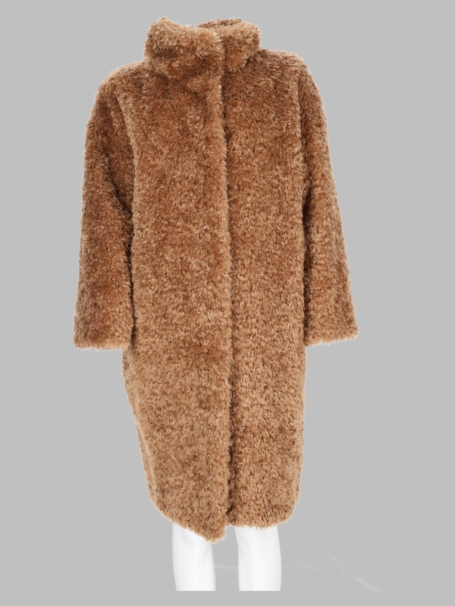 Herno Women's Cappotto Teddy Curly in Ecopelliccia Beige