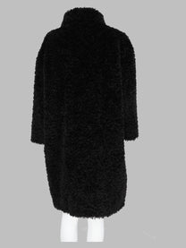 Herno Women's Cappotto Teddy Curly in Ecopelliccia Black