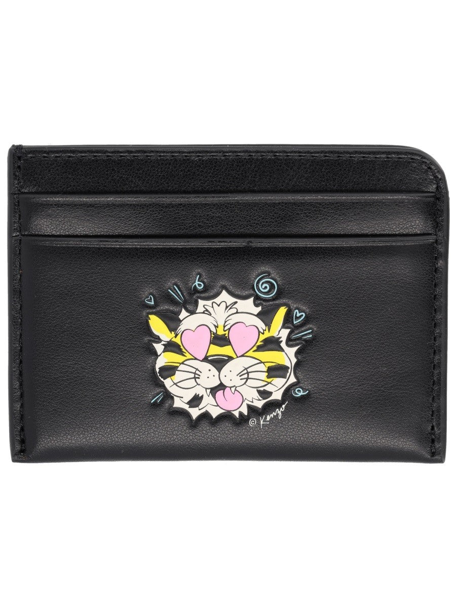 Kenzo Men's Card Holder Kenzo Wild Tiger Black
