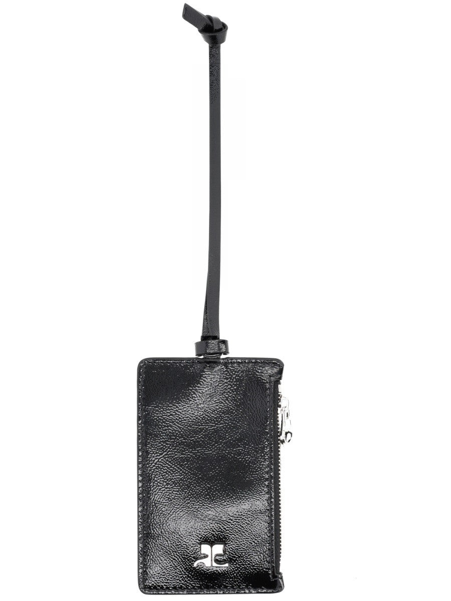 courrèges Women's Card Holder Naplack Black