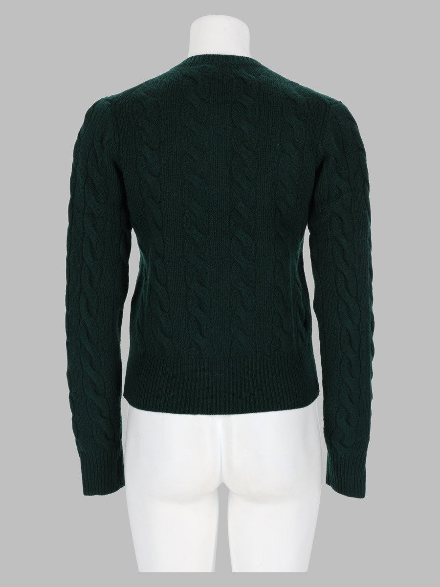 Polo Ralph Lauren Women's Cardigan Cable-Knit Green, view 2