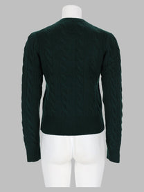Polo Ralph Lauren Women's Cardigan Cable-Knit Green, view 2