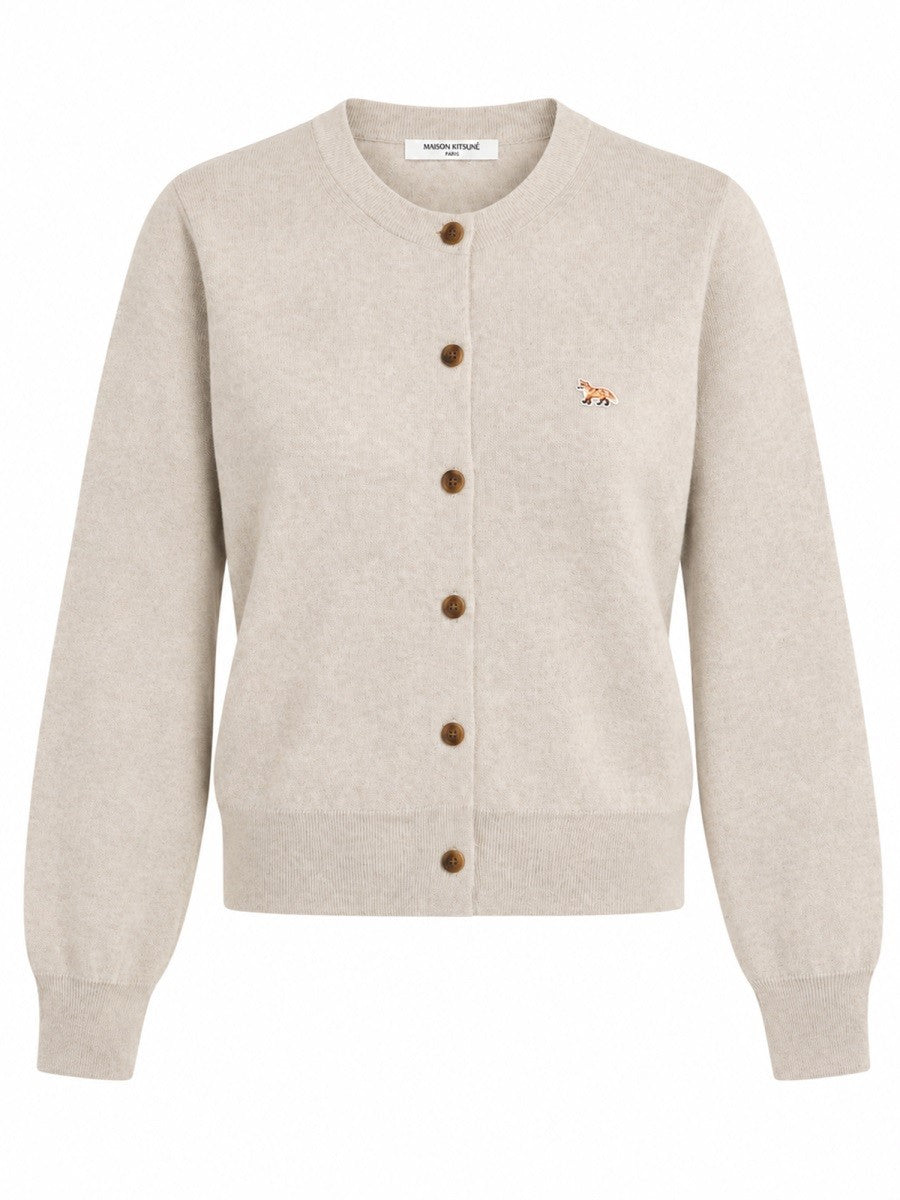 Maison Kitsuné Women's Cardigan Baby Fox Beige