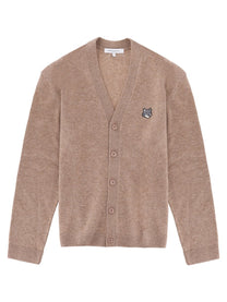 Maison Kitsuné Men's Cardigan Fox Head Beige