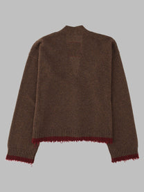 Uma Wang Women's Cardigan in Cashmere Brown, view 2