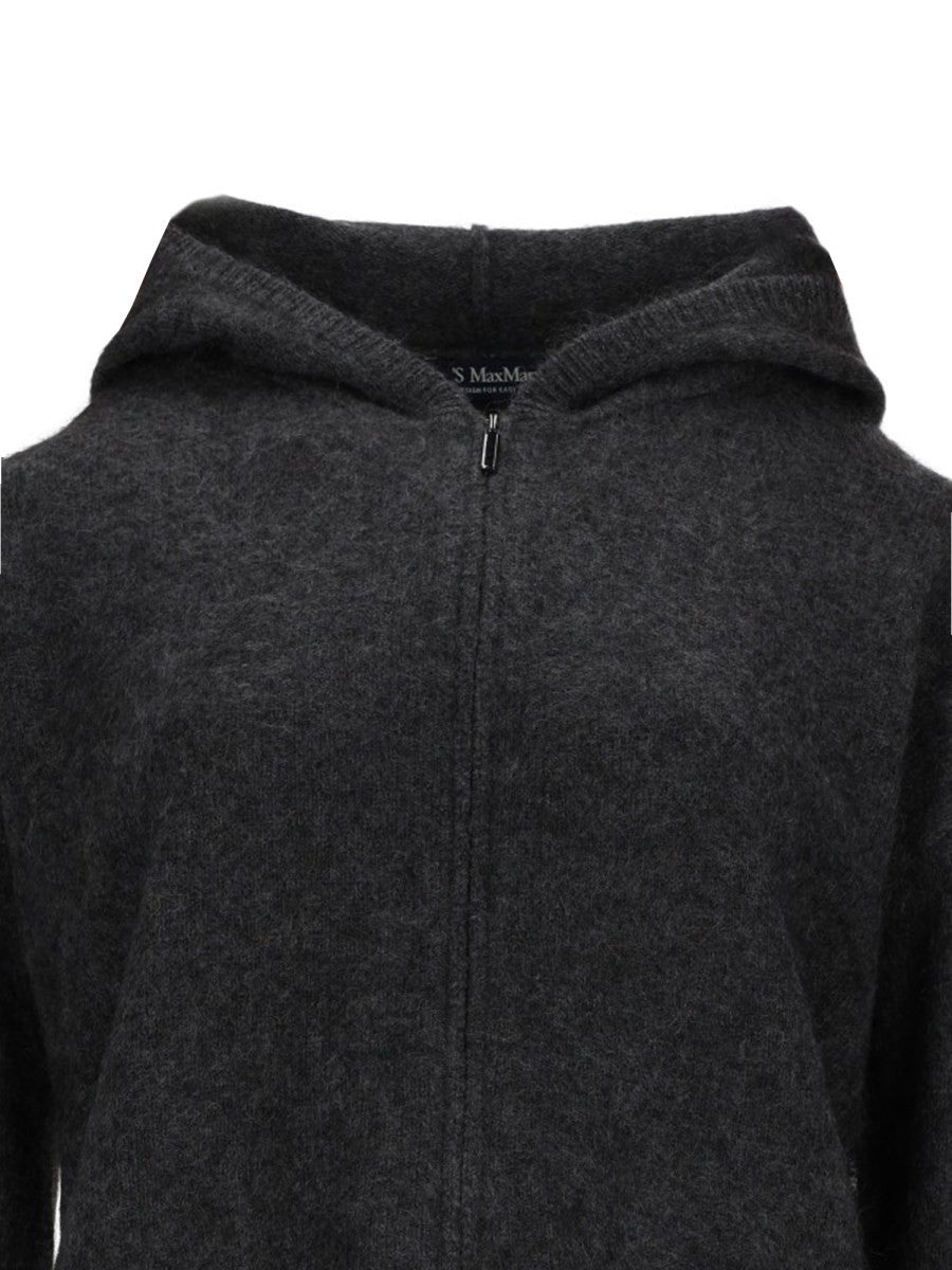 S MAX MARA Women's Cardigan in Filato Yak Grey, view 3