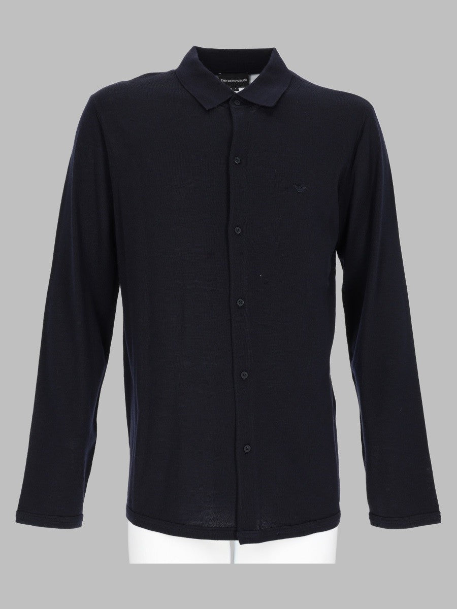 Emporio Armani Men's Cardigan in Lana Con Blue