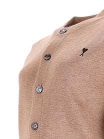 Ami Paris Women's Wool Cardigan Beige, view 3