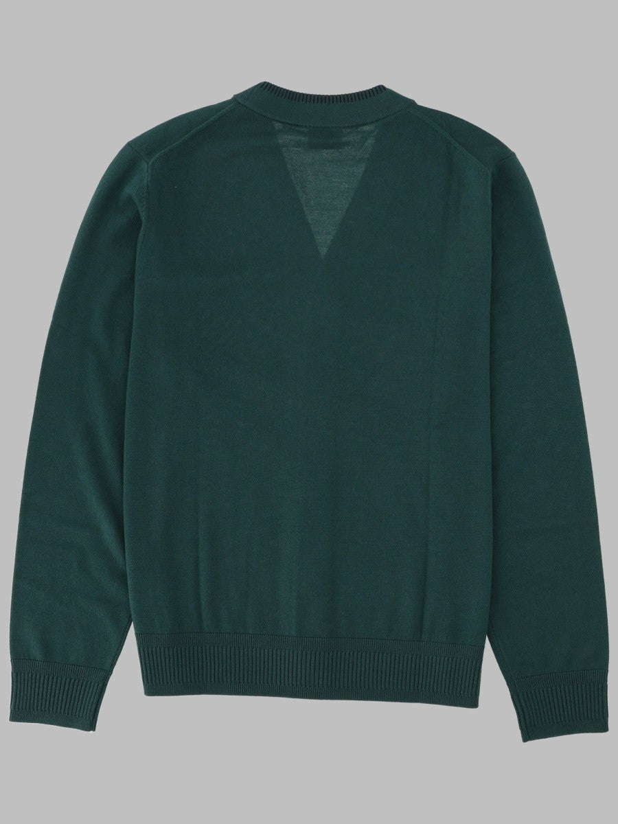 Ps By Paul Smith Men's Cardigan in Lana Merino Con Bottoni Green