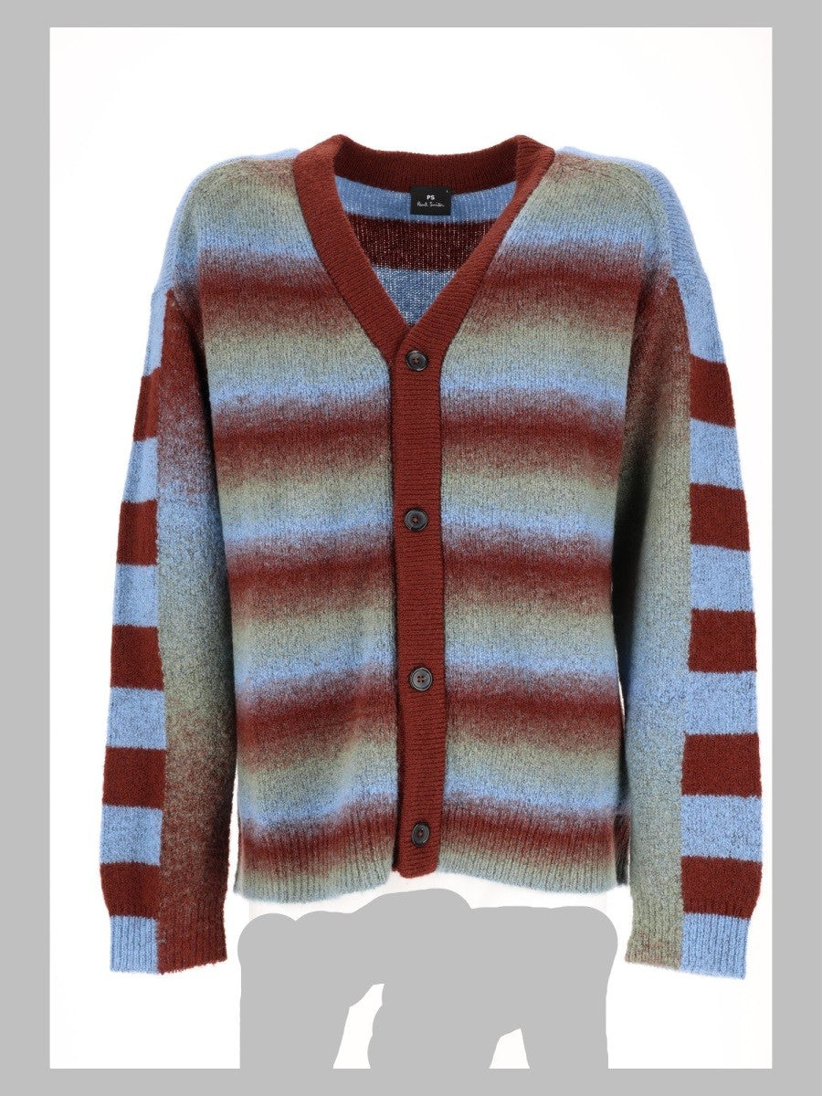 Ps By Paul Smith Men's Cardigan in Lana Blue