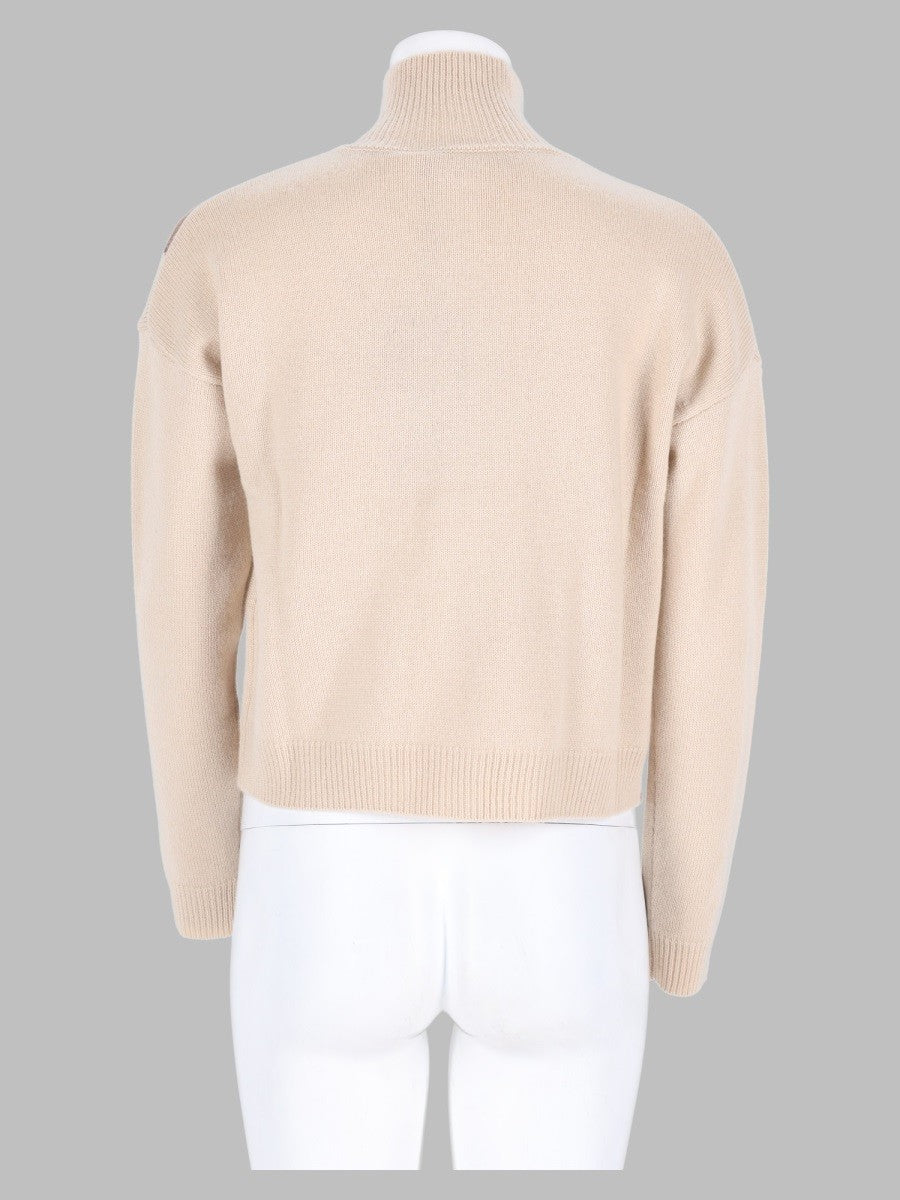 Max Mara Studio Women's Cardigan Pacche in Lana Cashmere Beige