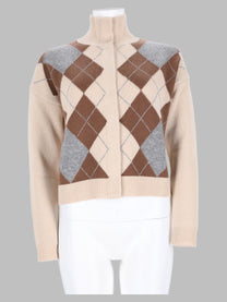 Max Mara Studio Women's Cardigan Pacche in Lana Cashmere Beige
