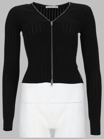 alexanderwang Women's Cardigan Pointelle Black