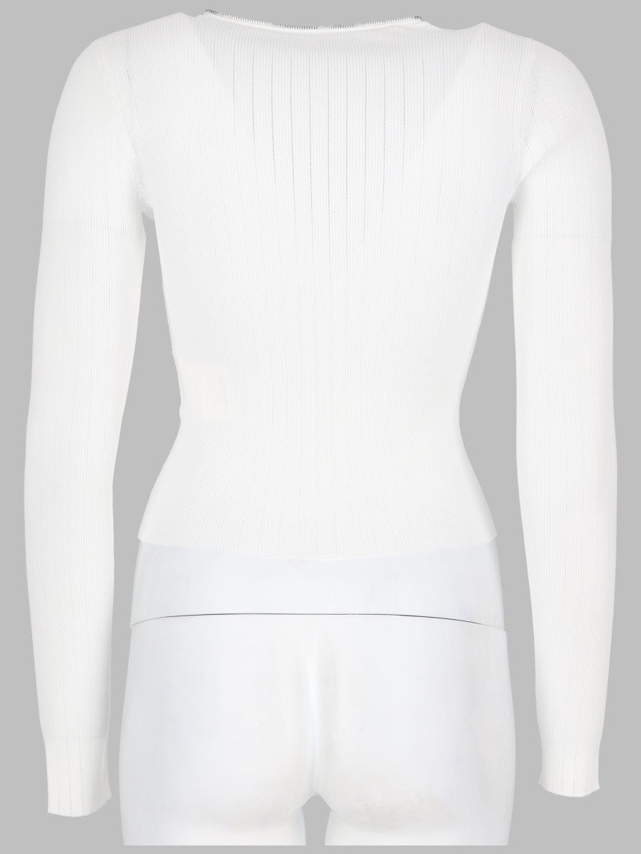 alexanderwang Women's Cardigan Pointelle White
