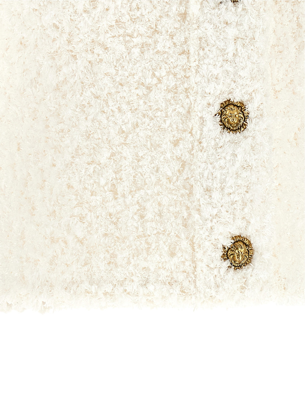 Balmain Cardigan Tweed Plumetis White