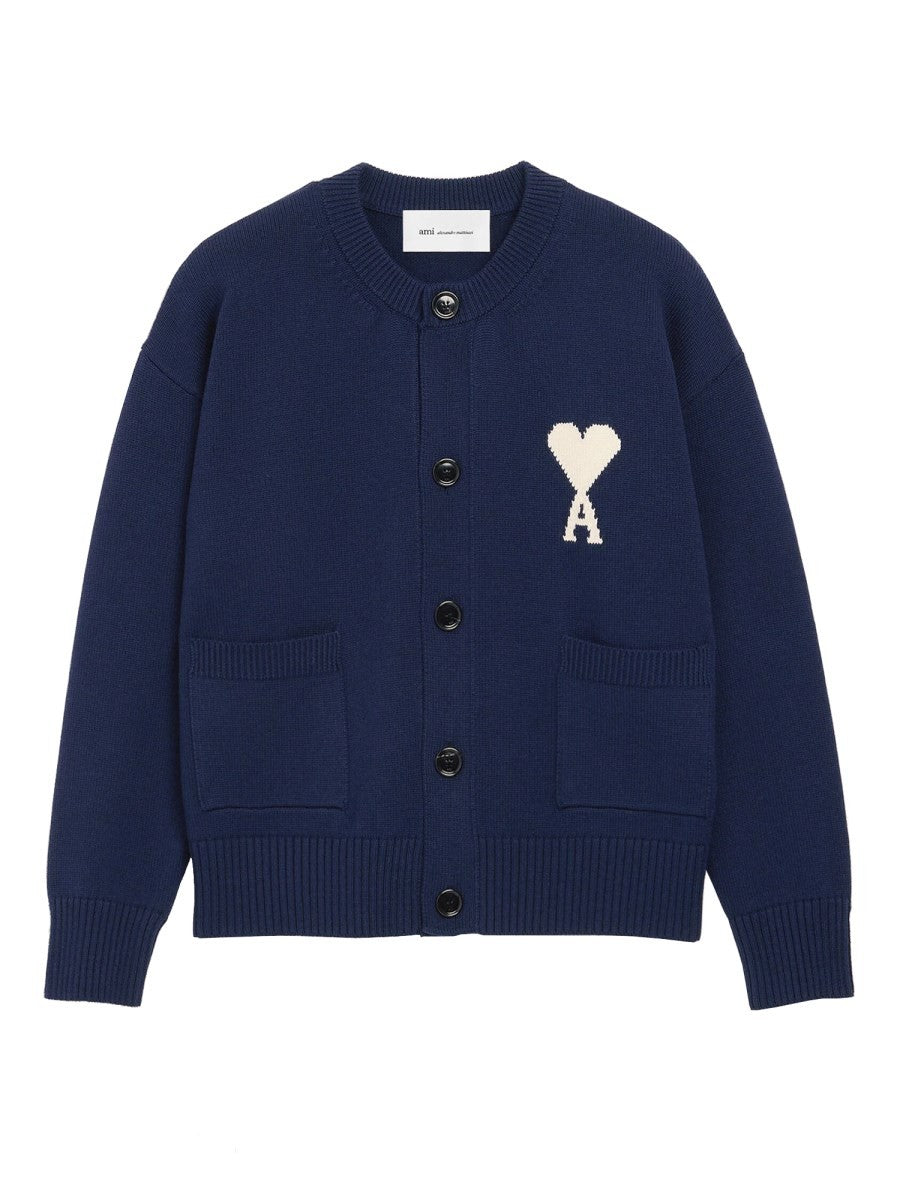 Ami Paris Unisex Cardigan Blue