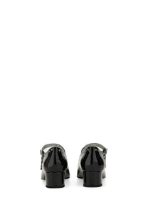 Carel Paris women’s pump Mary Jane Camden in black patent leather with glossy finish and silver buckle details