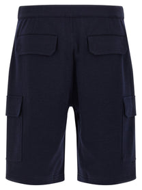 Brunello Cucinelli Cargo Bermuda Shorts Blue