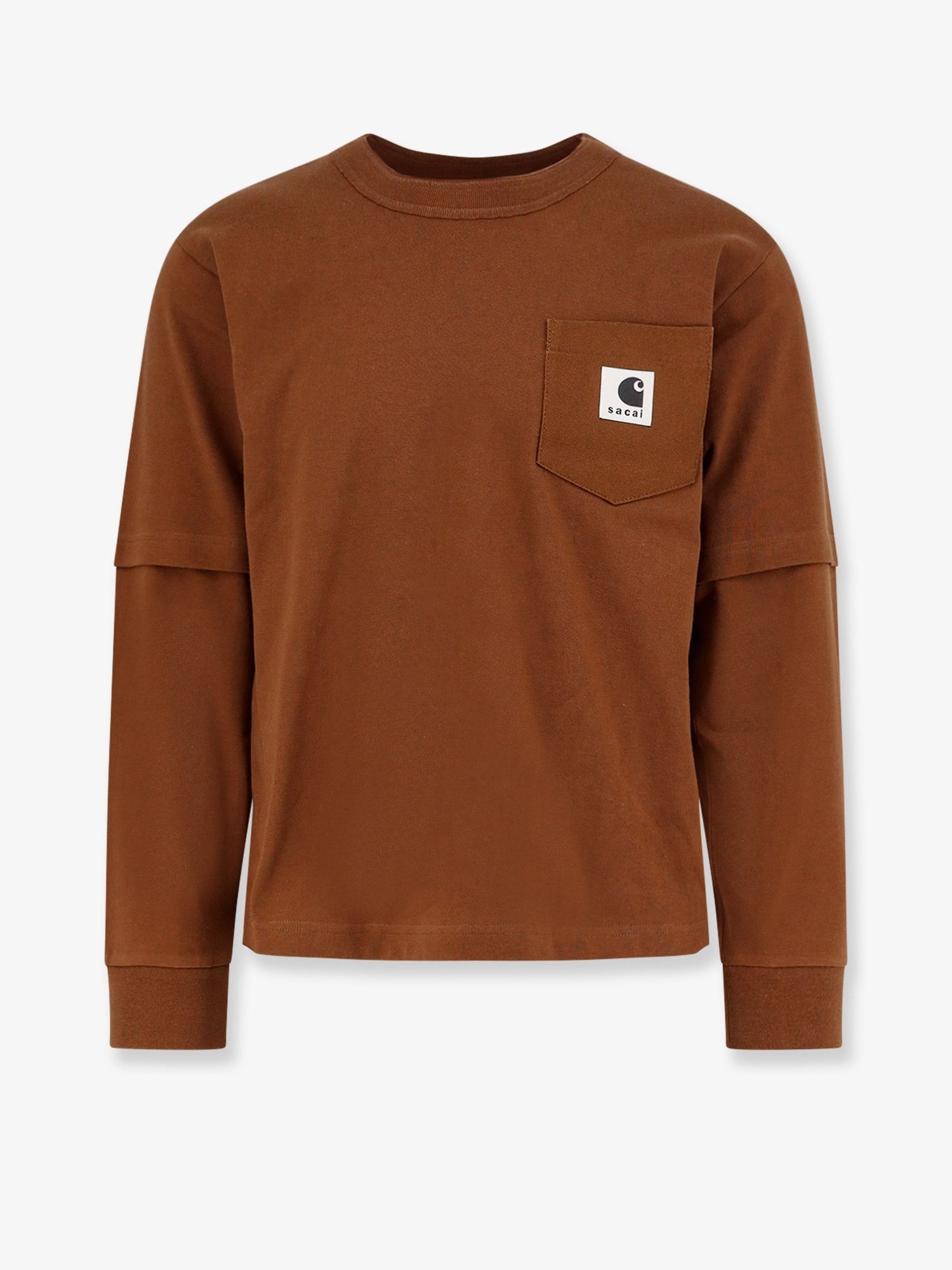 Sacai Men's Shirt Capsule Sacai Carhartt Wip Brown