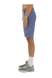 Carhartt Wip men’s bermuda shorts in columbia blue denim with multiple pockets and workwear-inspired casual design