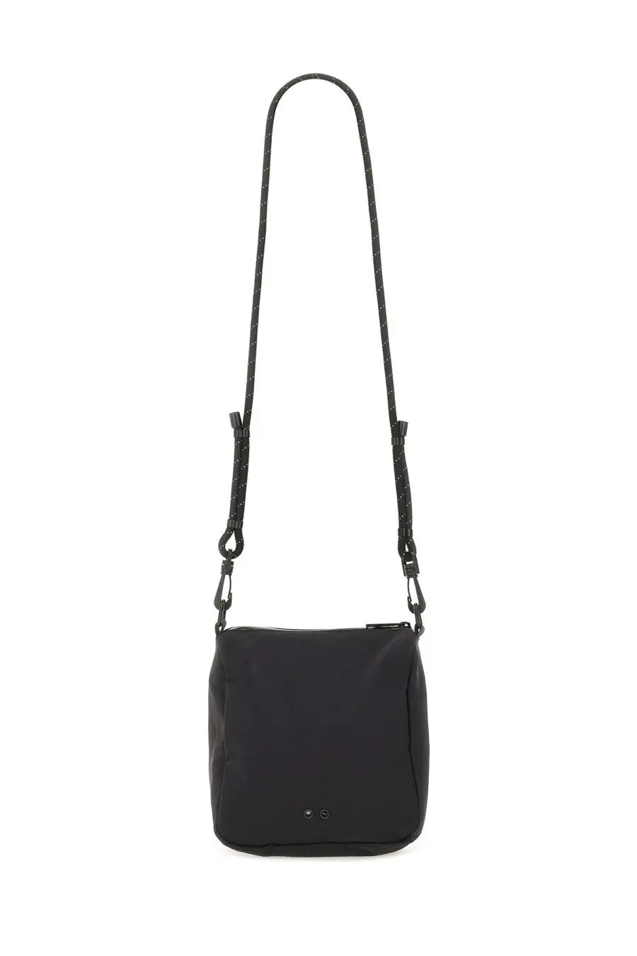 Carhartt Wip men’s Bowden shoulder bag black nylon crossbody with textured rope strap and subtle metallic hardware accents