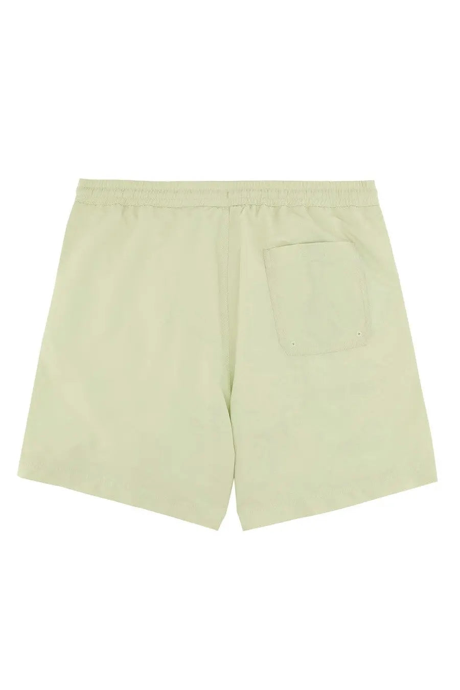 Carhartt wip men’s boxer swimsuit yellow in light green soft textured fabric with relaxed fit and elastic waistband