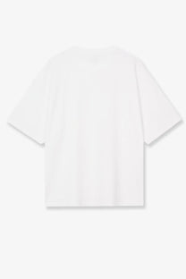 White oversized cotton t-shirt with relaxed fit and short sleeves from Carhartt Wip mens cotton shirt white collection