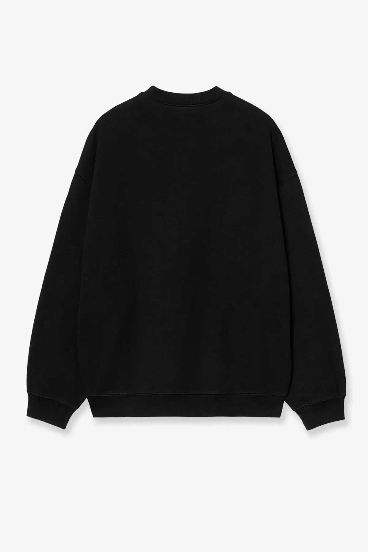 Carhartt Wip men’s black oversized cotton crewneck sweatshirt with ribbed cuffs and hem