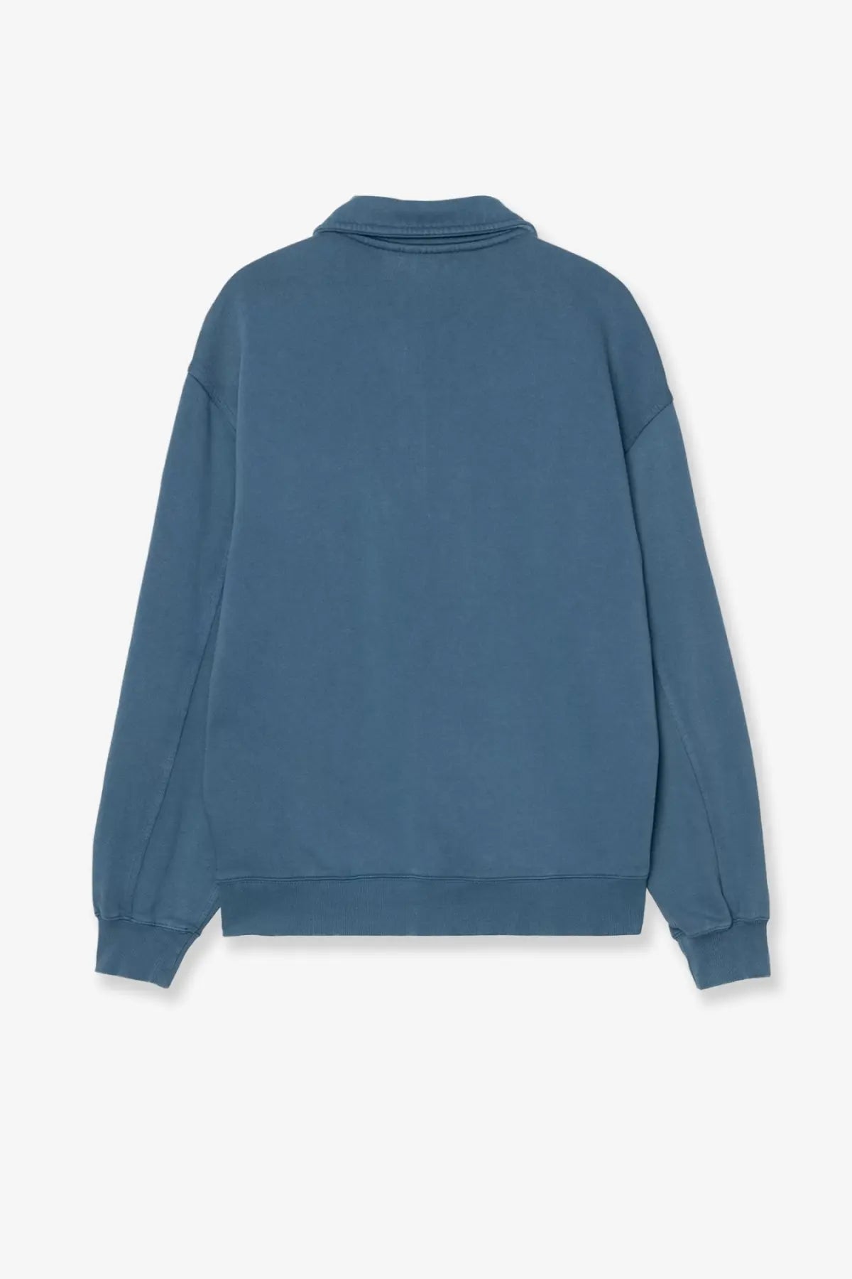 Carhartt Wip men’s Detroit Deying Treatment cotton sweatshirt blue soft muted oversized relaxed fit with ribbed cuffs