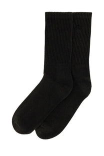 Carhartt wip men’s hudson socks black ribbed knit crew socks made of cotton blend for casual wear
