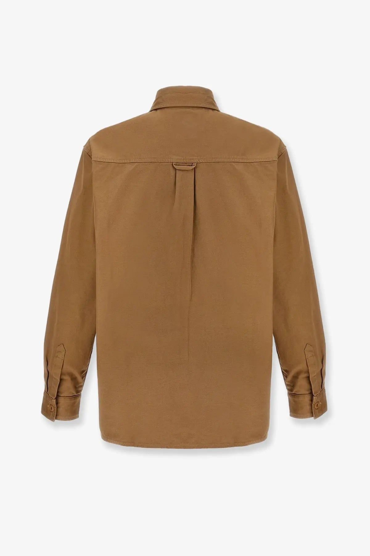 Carhartt Wip men’s beige cotton shirt with long sleeves button-up front classic collar and stitched cuffs