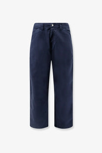 Carhartt Wip men’s loose fit denim jeans in black with a clean minimalist design and subtle stitching details