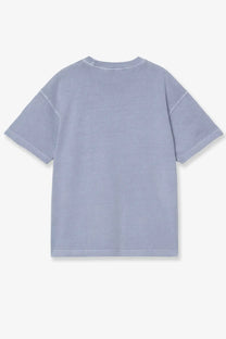 Carhartt wip men’s nelson cotton shirt blue soft light blue oversized cotton t-shirt with relaxed fit and subtle stitching