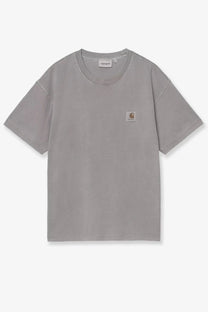 Gray Carhartt Wip men’s Nelson cotton shirt Yosemite with a small square logo patch on the left chest