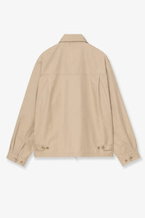 Carhartt Wip men’s postal cotton jacket iroko beige utility jacket with buttoned cuffs and flap pockets
