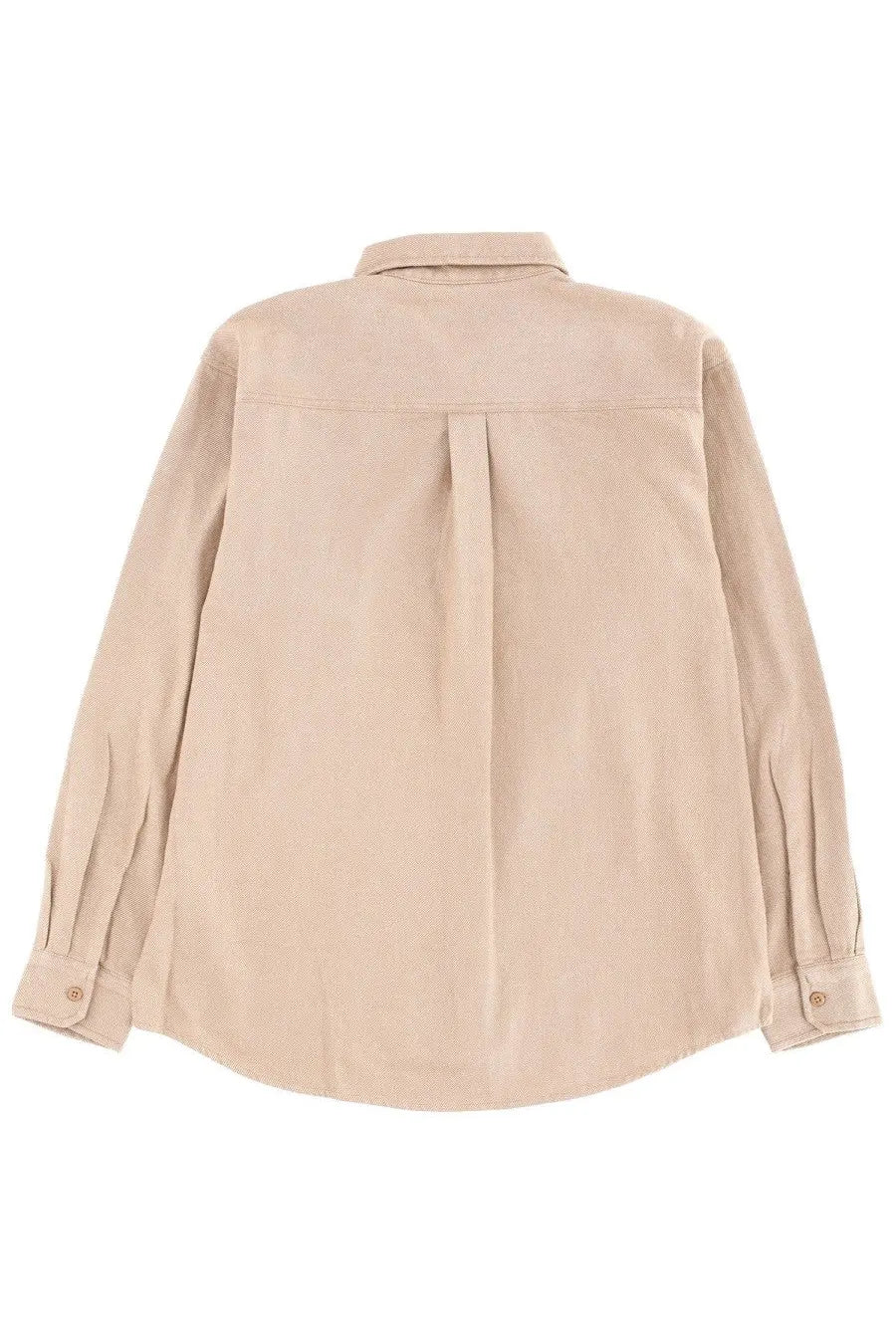 Carhartt Wip men’s beige long-sleeved shirt edgar with subtle textured fabric and classic collar