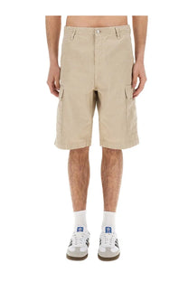 Carhartt wip men’s short cargo beige shorts with multiple pockets and button closure made of durable fabric