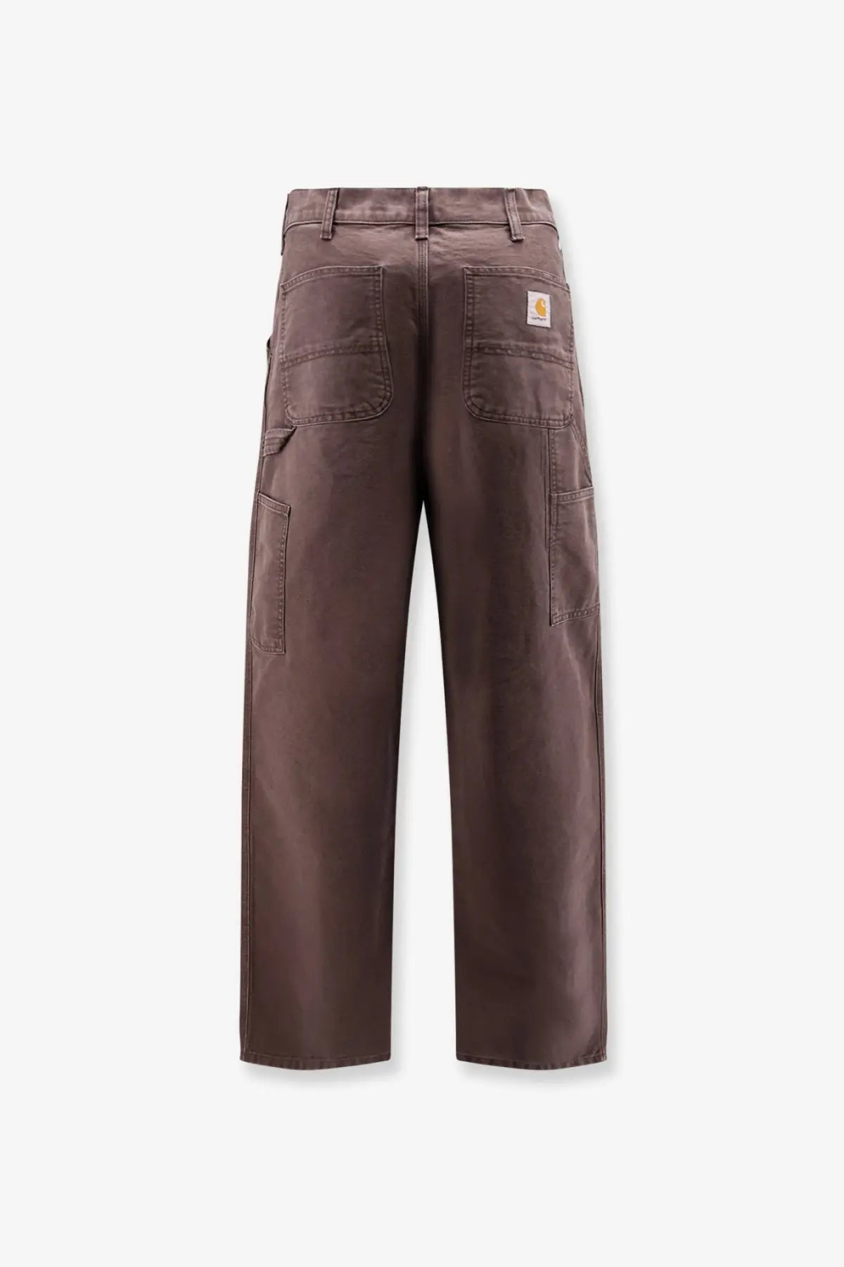 Carhartt wip men’s single knee pant jeans brown in rugged cotton with multiple pockets for durable workwear use