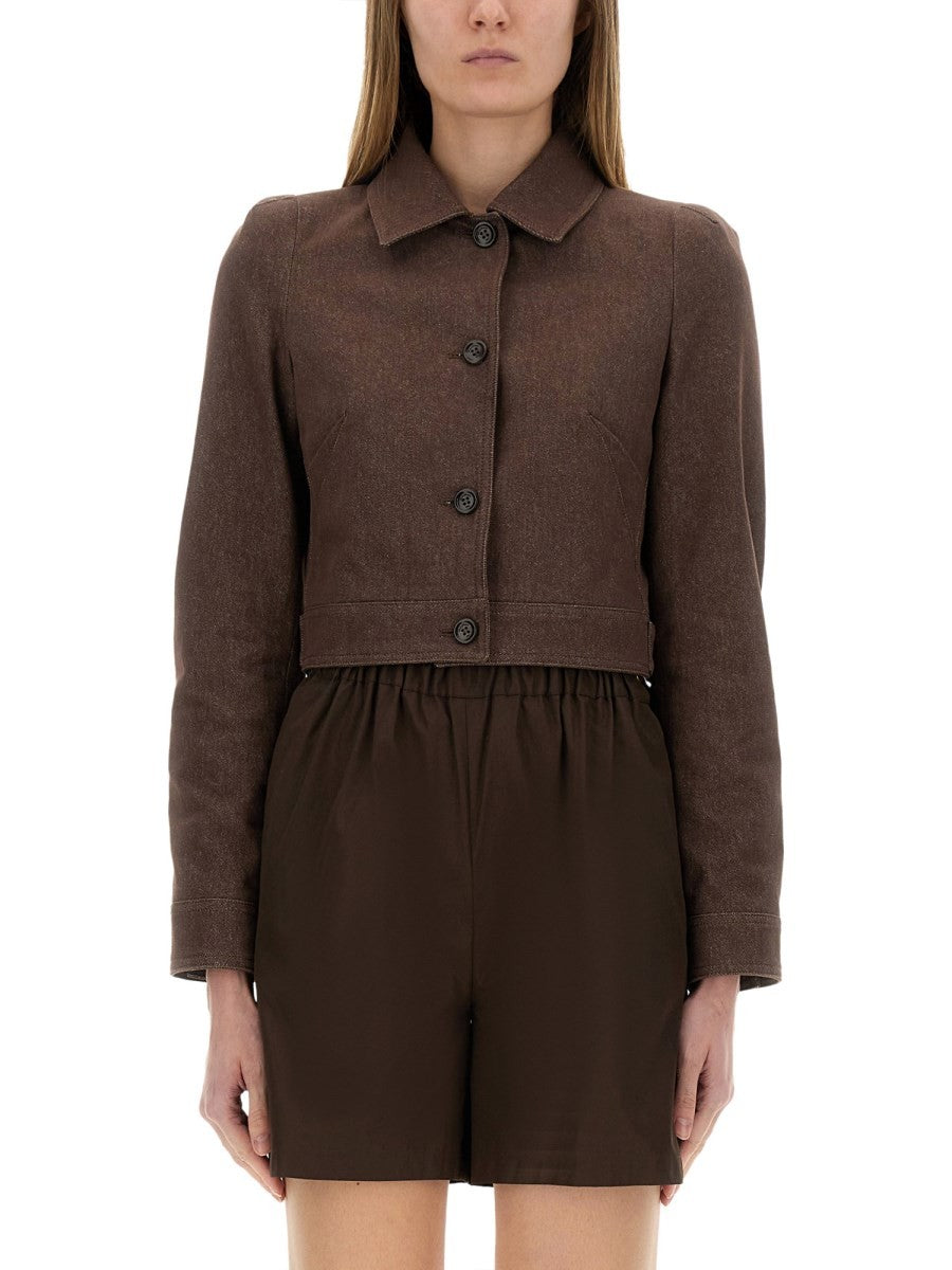 Max Mara Women's Carp Jacket Cotton Brown